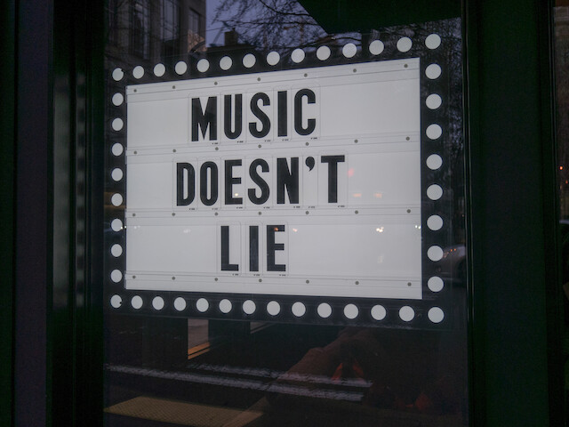 A sign says 